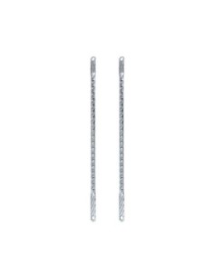 26 Square Twisted Spring Fork Bars Chrome.